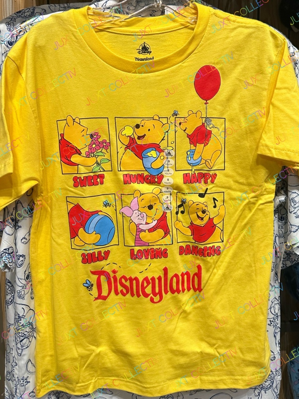Disneyland Winnie the Pooh Expressions Yellow Kids Youth Graphic Shirt